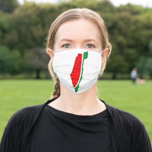 Palestine Map Watermelon Symbol of freedom Adult Cloth Face Mask