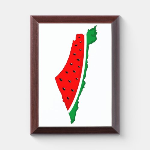 Palestine Map Watermelon Symbol of freedom Award Plaque