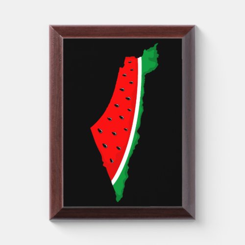 Palestine Map Watermelon Symbol of freedom Award Plaque