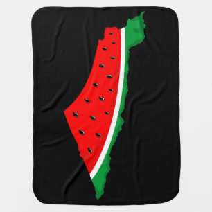 Palestine Map Watermelon Symbol of freedom Baby Blanket