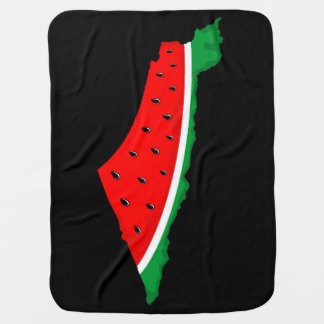 Palestine Map Watermelon Symbol of freedom Baby Blanket