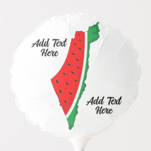 Palestine Map Watermelon Symbol of freedom Balloon