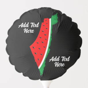 Palestine Map Watermelon Symbol of freedom Balloon