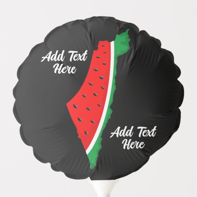 Palestine Map Watermelon Symbol of freedom Balloon (Front)