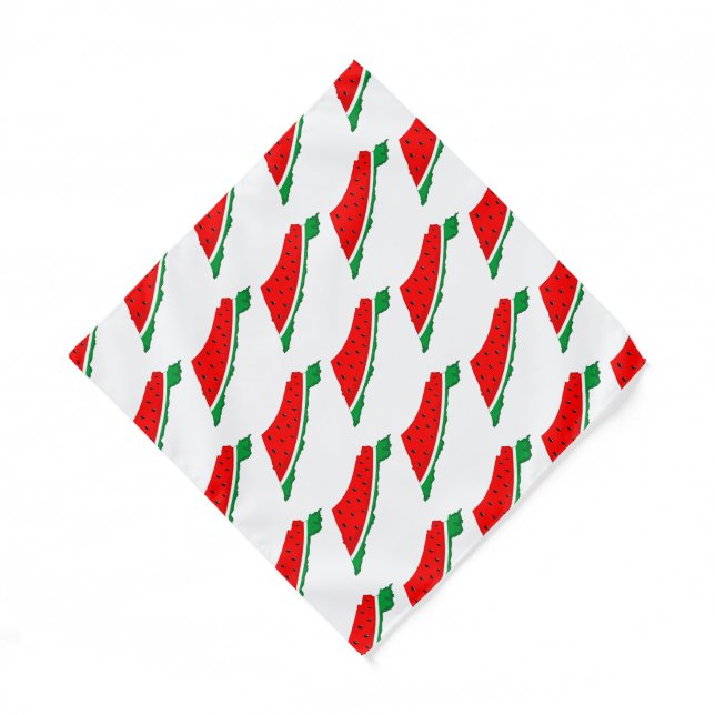 Palestine Map Watermelon Symbol of freedom Bandana (Front)