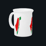 Palestine Map Watermelon Symbol of freedom Beverage Pitcher<br><div class="desc">Palestine map filled with Watermelon,  symbol of freedom,  same the same colors of the palestinian map that the illegal occupiers of this beautiful land have forbidden. The Watermelon express the suffering of the Palestinian People. I stand with Palestine. Palestine will be free</div>