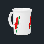 Palestine Map Watermelon Symbol of freedom Beverage Pitcher<br><div class="desc">Palestine map filled with Watermelon,  symbol of freedom,  same the same colors of the palestinian map that the illegal occupiers of this beautiful land have forbidden. The Watermelon express the suffering of the Palestinian People. I stand with Palestine. Palestine will be free</div>
