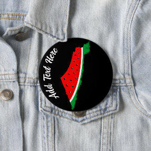 Palestine Map Watermelon Symbol of freedom Button