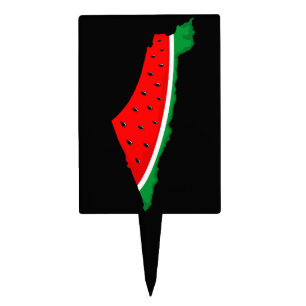 Palestine Map Watermelon Symbol of freedom Cake Topper