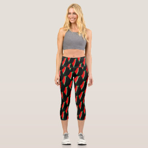 Palestine Map Watermelon Symbol of freedom Capri Leggings