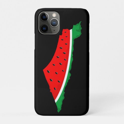 Palestine Map Watermelon Symbol of freedom iPhone 11 Pro Case