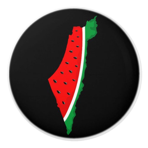 Palestine Map Watermelon Symbol of freedom Ceramic Knob