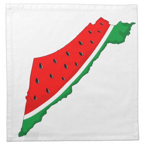 Palestine Map Watermelon Symbol of freedom Cloth Napkin