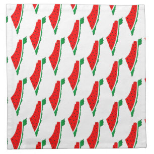 Palestine Map Watermelon Symbol of freedom Cloth Napkin