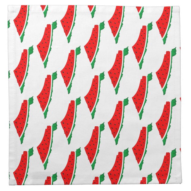 Palestine Map Watermelon Symbol of freedom Cloth Napkin (Front)