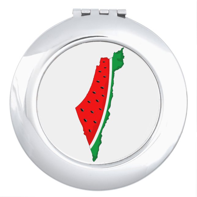 Palestine Map Watermelon Symbol of freedom Compact Mirror (Front)