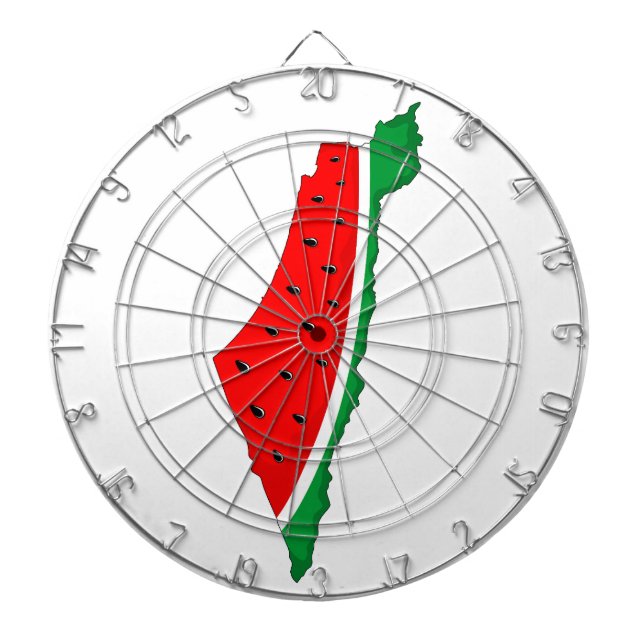 Palestine Map Watermelon Symbol of freedom  Dart Board (Front)