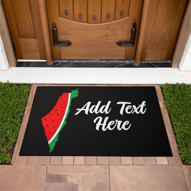 Palestine Map Watermelon Symbol of freedom Doormat (Outdoor)