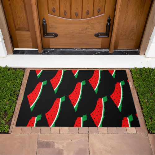 Palestine Map Watermelon Symbol of freedom Doormat