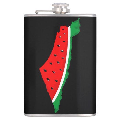 Palestine Map Watermelon Symbol of freedom Flask