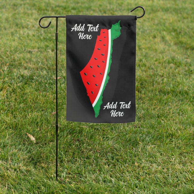 Palestine Map Watermelon Symbol of freedom Garden Flag (In SItu)