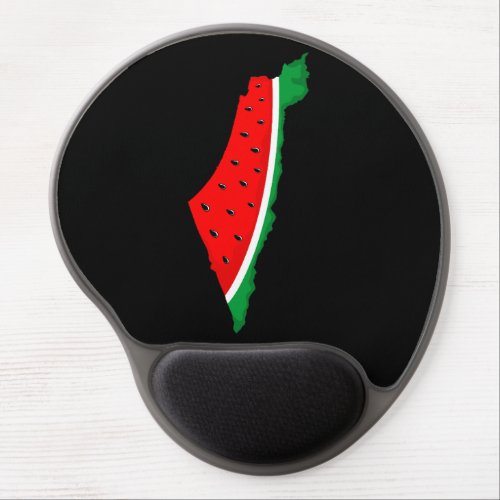 Palestine Map Watermelon Symbol of freedom Gel Mouse Pad