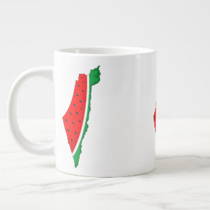 Palestine Map Watermelon Symbol of freedom Giant Coffee Mug