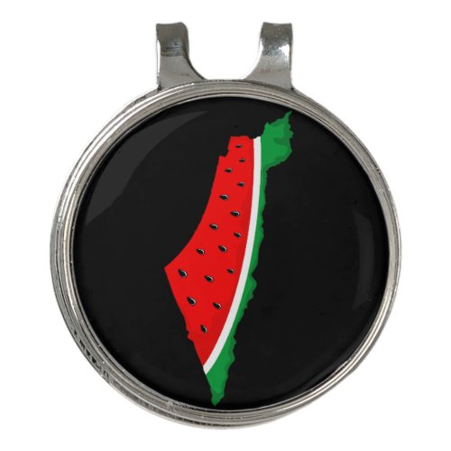 Palestine Map Watermelon Symbol of freedom Golf Hat Clip