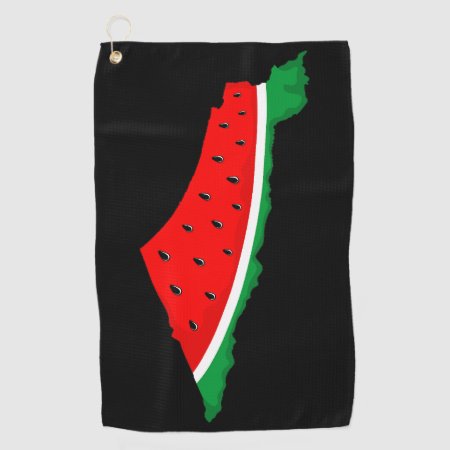 Palestine Map Watermelon Symbol Of Freedom Golf Towel