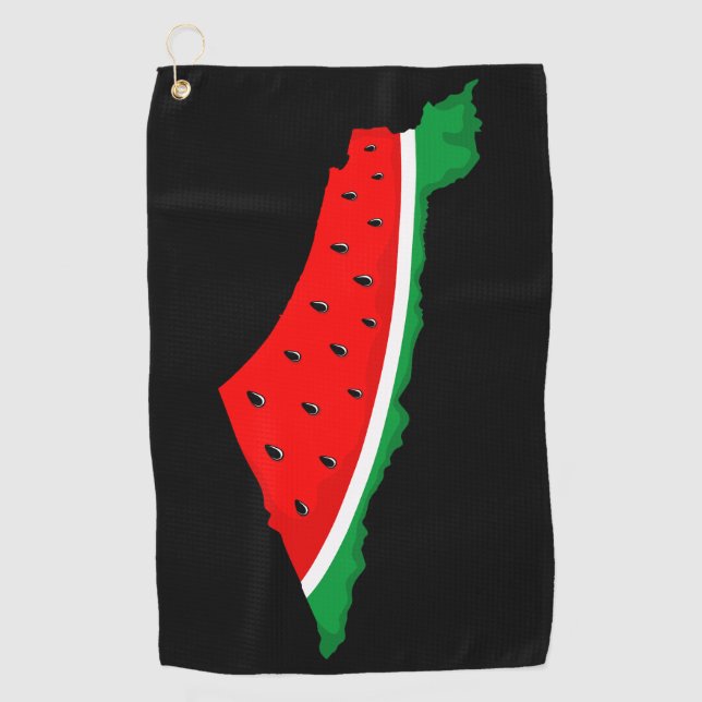 Palestine Map Watermelon Symbol of freedom Golf Towel (Front)