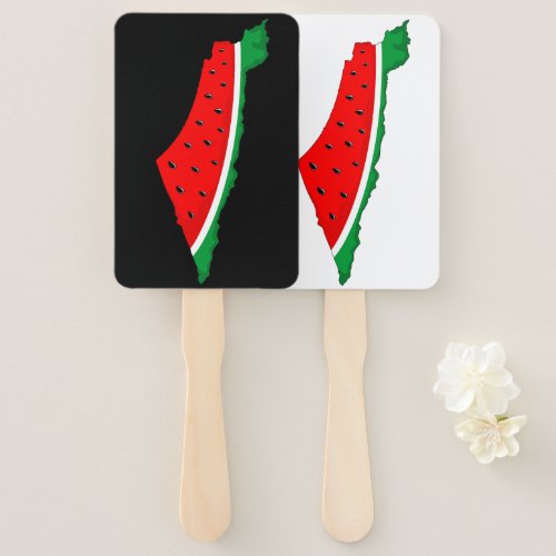 Palestine Map Watermelon Symbol of freedom Hand Fan