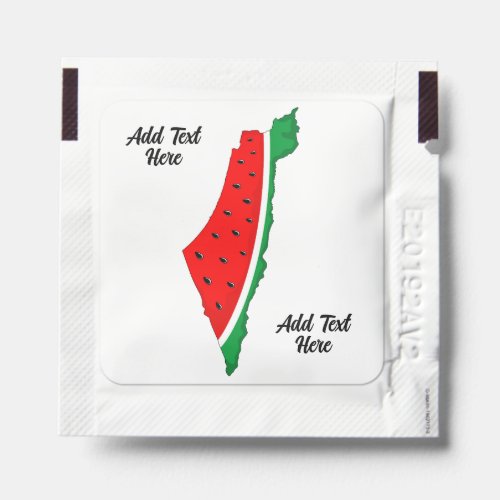 Palestine Map Watermelon Symbol of freedom Hand Sanitizer Packet