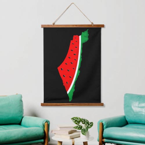 Palestine Map Watermelon Symbol of freedom Hanging Tapestry