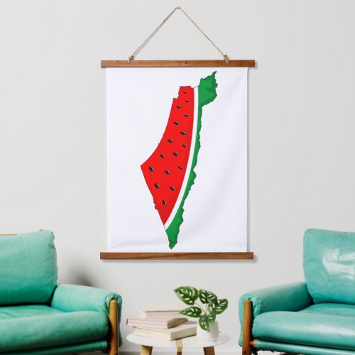 Palestine Map Watermelon Symbol of freedom Hanging Tapestry