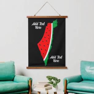 Palestine Map Watermelon Symbol of freedom Hanging Tapestry