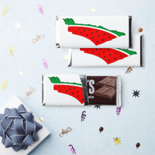 Palestine Map Watermelon Symbol of freedom Hershey Bar Favors