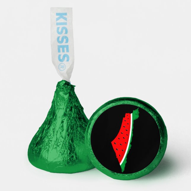 Palestine Map Watermelon Symbol of freedom Hershey®'s Kisses® (Front)