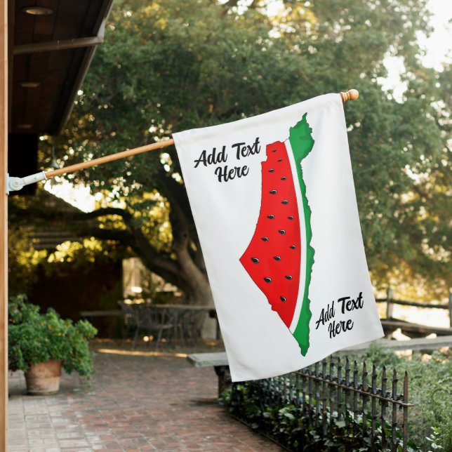 Palestine Map Watermelon Symbol of freedom House Flag (In SItu)