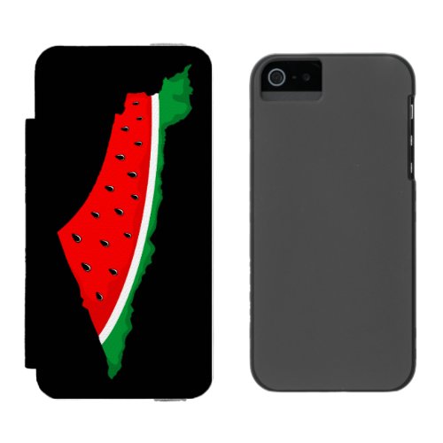Palestine Map Watermelon Symbol of freedom  iPhone SE55s Wallet Case