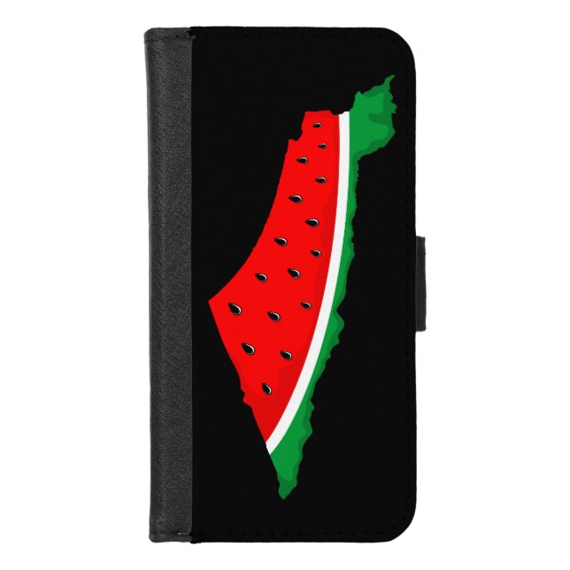Palestine Map Watermelon Symbol of freedom iPhone Wallet Case (Front)