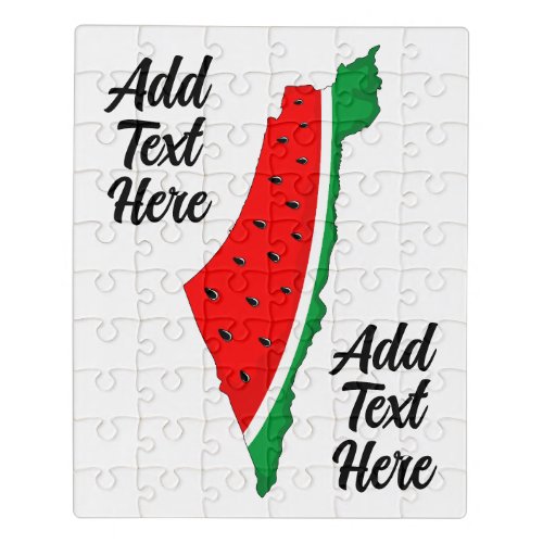 Palestine Map Watermelon Symbol of freedom Jigsaw Puzzle