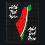 Palestine Map Watermelon Symbol of freedom Jigsaw Puzzle<br><div class="desc">Palestine map filled with Watermelon,  symbol of freedom,  same the same colors of the palestinian map that the illegal occupiers of this beautiful land have forbidden. The Watermelon express the suffering of the Palestinian People. I stand with Palestine. Palestine will be free</div>