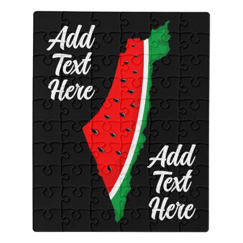 Palestine Map Watermelon Symbol of freedom Jigsaw Puzzle