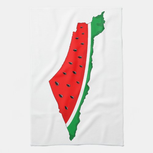 Palestine Map Watermelon Symbol of freedom Kitchen Towel