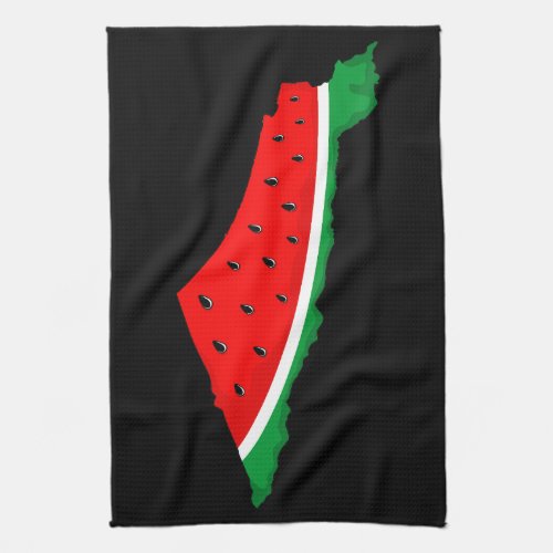 Palestine Map Watermelon Symbol of freedom Kitchen Towel