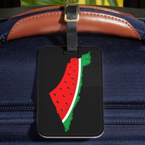 Palestine Map Watermelon Symbol of freedom Luggage Tag