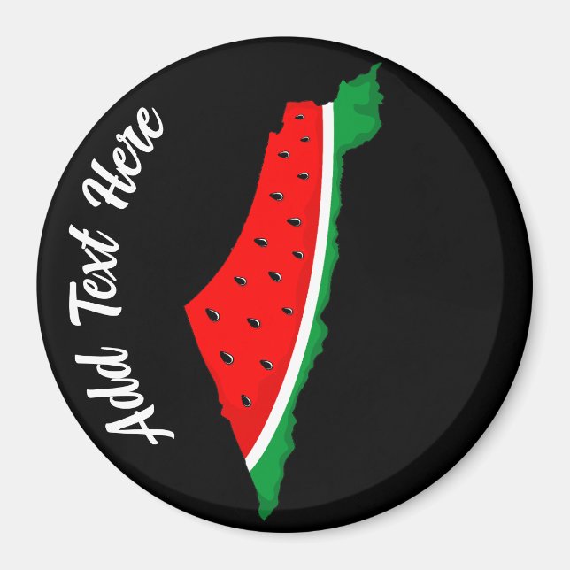 Palestine Map Watermelon Symbol of freedom Magnet (Front)