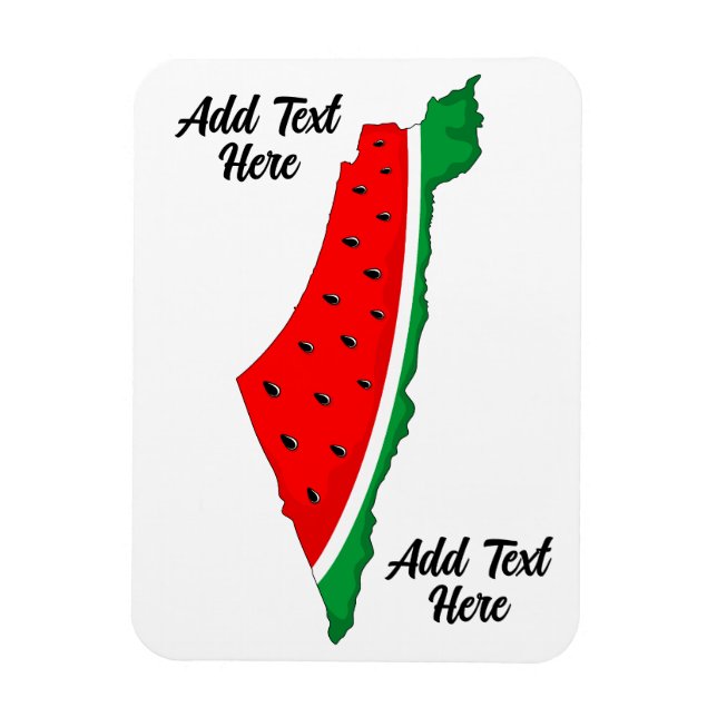 Palestine Map Watermelon Symbol of freedom Magnet (Vertical)