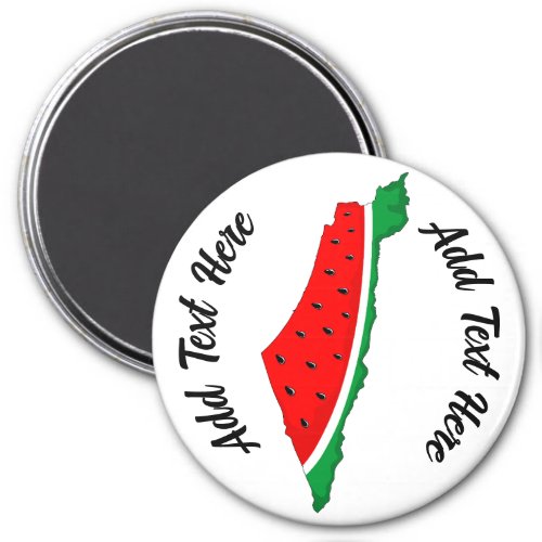 Palestine Map Watermelon Symbol of freedom Magnet