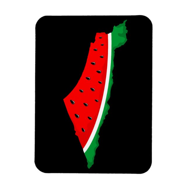 Palestine Map Watermelon Symbol of freedom Magnet (Vertical)